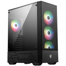 Gabinete Gamer MSI MAG Forge 112R, Mid Tower, Vidro Temperado, ATX, ARGB, Com 4 Fans, Preto, 306-7G16X23-