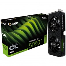 Placa de Vídeo Palit NVIDIA GeForce RTX 5060 Ti Dual OC, 8GB, GDDR7, DLSS, Ray Tracing, NE7506TT19P1-GB20