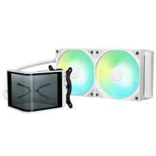 Water Cooler Tryx Panorama SE, 240mm, ARGB, Display Curvo AMOLED Customizável, Intel-AMD, Branco, L-P240L