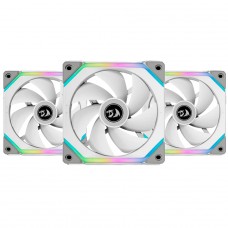 Kit Fan Com 3 Unidades Lian Li Uni Fan Redragon Spec Lunar, 120mm, ARGB, White, UF-SL120-3W SI